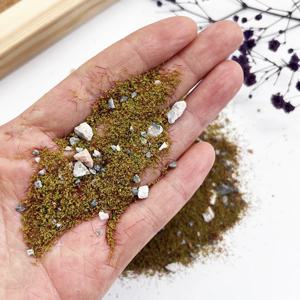 미니어처 잔디 가루 잡초 흙 혼합 돌 모형 인공 식물 DIY 철도 기차 군사 정원 장면 디오라마 키트 바닥재