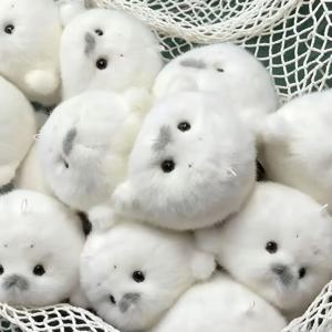 귀여운 물개 플러시 키체인 부드러운 카와이 물개 인형 동물 펜던트 자동차 장식품 패션 봉제 인형 키링 자동차 키 액세서리