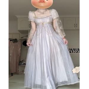 프린세스 스타일 엠파이어 스커트 퍼플 로리타 이브닝 가운 여성용 학생 생일 성인식 슈퍼 페어리 테일 코트 드레스 볼 고급스러운 느낌