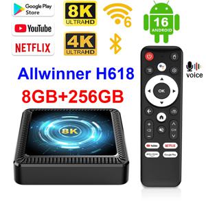 스마트 TV 박스 안드로이드16 Q19 올위너 H618 듀얼 와이파이6 쿼드 코어 4K 8K 비디오 지원 구글 음성 비서 8GB+256GB 미디어 플레이어