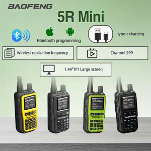 1/2PCS Baofeng 워키 토키 UV 5R 미니 듀얼 PTT 밴드 블루투스 프로그래밍 AM/FM 주파수 캠핑 휴대용 양방향 라디오