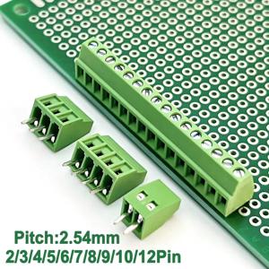 2.54mm 피치 KF128 PCB 배선 터미널 2-12핀 나사식 터미널 블록 커넥터 (26-18AWG 전선용) KF128 2.54mm PCB 터미널 블록