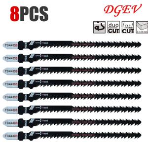 효율적인 곡선 절단을 위한 양면 퍼즐 블레이드 4/8팩 T344Cb, DIY 및 목공예가를 위한 목재 및 플라스틱 세이버 톱날 세트