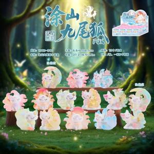 12 개/대 Kawaii Tushan 구미호 작은 블라인드 박스 크리 에이 티브 중국 세련된 수지 탁상 장식 휴일 선물 도매