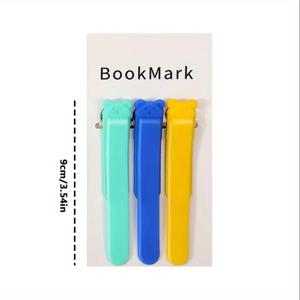 3pcs 실리콘 북마크, 자동 페이지 넘기기 메모리 북마크 기록, 책 표지 및 다기능 독서 클립