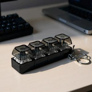 스트레스와 불안을 해소하는 키체인 LED 조명, 키체인 키보드 장난감, 휴대용 사무실 책상 액세서리, 사무실 선물