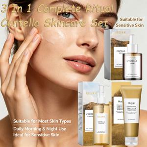 센텔라 스킨케어 세트 클렌징 오일 페이스 워시 세럼 장벽 복구 진정 보습 페이셜 케어 키트 모든 피부 타입용 한국 제품