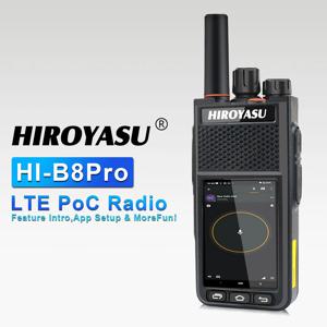 히로야스 HI-B8Pro PoC 네트워크 무전기 2GB 램 16GB 롬 2.4인치 터치스크린 안드로이드9.0 OS 2G 3G 4G LTE 젤로 PoC 무전기
