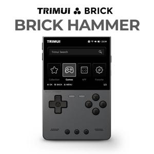 새로운 TRIMUI BRICK 해머 휴대용 게임 콘솔 3.2인치 IPS 화면 리눅스 시스템 금속 바디 키 LED 조명 무료 키캡 증정