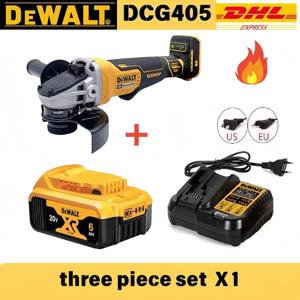 DEWALT DCG405 125mm 플랫 헤드 앵글 그라인더 베어 머신 공구 절단기 18V 리튬 배터리 브러시리스 공구
