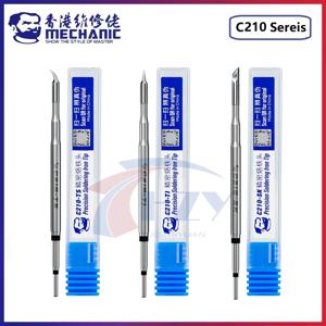 MECHANIC C210 시리즈 납땜 인두 팁 C210-TS/TI/SK 교체용 팁 범용 호환 T210 납땜 스테이션 용접 도구