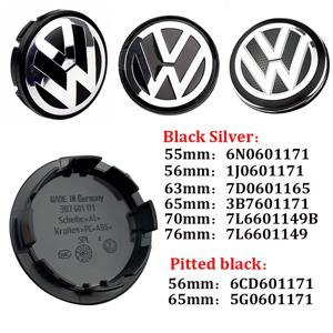 NN-4개입 휠 센터 허브 캡 55mm 56mm 65mm 70mm 76mm 휠 커버 (폭스바겐 폴로 골프 4 5 6 7 투란 CC 파사트 B6 B7 악세사리용)