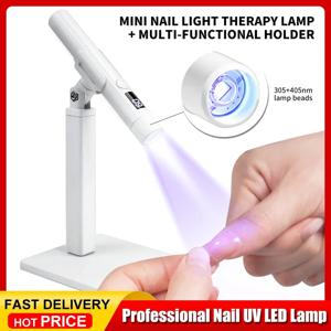 전문가용 네일 UV LED 램프 데스크 디스플레이 포함 충전식 휴대용 미니 네일 드라이어 스탠드 UV 램프 네일아트용 분리형