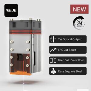 NEJE 7W 다이오드 레이저 조각 절단 모듈 FAC 고속 초점 조정 15mm 목재 깊이 CNC 머신용 (목재, 철, 가죽 DIY 제작용)