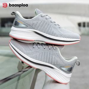 Baasploa 여성 운동화 여성용 편안한 경량 운동화 메쉬 통기성 캐주얼 스니커즈 화이트 워킹 스니커즈