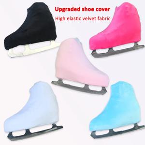 업그레이드된 고탄성 벨벳 원단 피겨 스케이팅 슈즈 커버 보호대, 긁힘 방지 및 방진 아이스 스케이트 블레이드 커버 가드