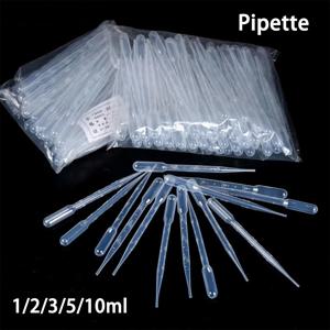 1ml 2ml 3ml 5ml 100 개/몫 실험실 피펫 플라스틱 일회용 졸업 컨테이너 액체 Dropper 장비 밀짚 메이크업 도구