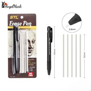 3.8MM 하이라이트 지우개 펜 기계식 정밀 지우개 세트 고무 리필 가능 펜 프레스 타입 아티스트 스케치 드로잉 아트용