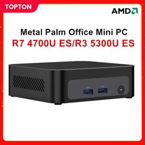 탑톤 팜 게이밍 미니 PC AMD 라이젠 7 4700U ES 3 5300U ES 2*M.2 슬롯 2*DDR4 휴대용 사무용 데스크탑 PC 윈도우 11 미니PC WiFi6