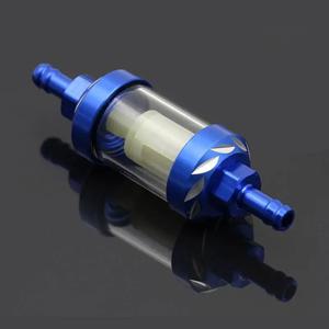유니버셜 8mm CNC 알루미늄 합금 유리 가스 연료 가솔린 오일 필터 모토크로스 더트 핏 바이크 ATV 버기 쿼드 오토바이 부품용