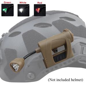 새로운 전술 헬멧 손전등 MPLS CHARGE, 3가지 모드 녹색 적색 IR 레이저, 에너지 절약형 사냥용 에어소프트 헬멧 라이트 (야외용)