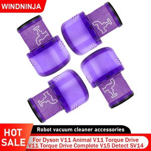 다이슨 V15 디텍트 V11 애니멀 V11 토크 드라이브 SV14 무선 진공 청소기 교체용 세척 가능 HEPA 필터 부품 (970013-02 호환)