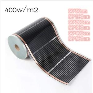 적외선 탄소 바닥 난방 필름 낮은 전기 따뜻한 매트, 모든 크기, 50cm 너비, 400w/m2, AC220V