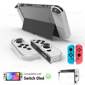 닌텐도 스위치 OLED TPU 보호 커버 케이스 분리형 쉘 게임 콘솔 스킨 커버 투명 프레임 보호대 액세서리