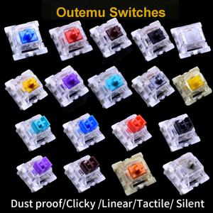 Outemu 스위치 방진 리니어 촉각 클릭 무음 3핀 스위치 키보드용 RGB LED SMD 게이밍 MX 스위치 호환