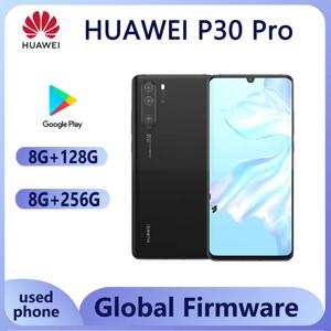 화웨이 P30 프로 스마트폰 안드로이드 폰 블랙 8G 256G 128G 6.47인치 디스플레이 40MP 카메라 휴대폰 풀 스크린 중고폰