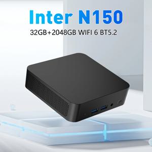 윈도우 11 프로 미니 PC, 인텔 트윈 레이크 N150 프로세서 16GB/32GB 램 256GB/512GB/1TB SSD Wi-Fi 6 블루투스 5.2 게이밍 컴퓨터