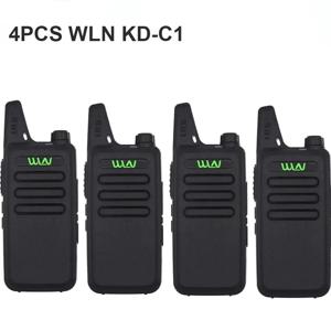 4개입 WLN KD-C1 미니 휴대용 라디오 UHF 400-520MHz 5W 무전기 16채널 UHF 송수신기
