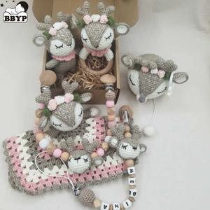 신생아 모바일 체육관 교육 반지 젖니가 남 장난감 아기 면화 아기 나무 반지 딸랑이 크로 셰 뜨개질 양모 장난감 젖꼭지 체인을 사용자 정의