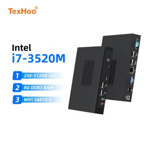 텍스후 미니 PC 인텔 i3/i5/i7 ITX 휴대용 PC 윈도우 10 프로 8GB DDR3L 256GB SSD 듀얼밴드 WiFi+블루투스 4K@60Hz 사무용 미니 컴퓨터
