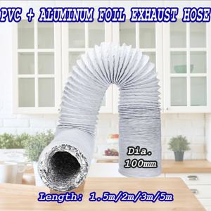 100mm/10cm 환기 덕트 통풍 호스 1.5m 2m 3m 5m 미터 배기 파이프 유연한 에어컨 배출구