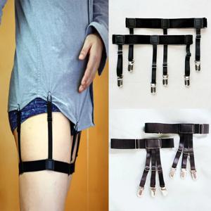 남자를위한 셔츠 홀더 스트랩 옷걸이에 대 한 2PCS 멜빵 여자 바지 멜빵 교정기 전술 스타킹 벨트 DB05