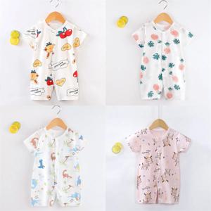 0-24 개월 아기 옷 여름 유아 점프 슈트 인쇄 패션 귀여운 Infantil 의상 코튼 반팔 등산 의류 Onesie