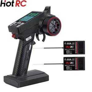 드리프트 차량 RC 자동차 탱크 등반을위한 F-08A 수신기가있는 핫 RC CT-8A 2.4G 8 채널 라디오 시스템 원격 제어 송신기