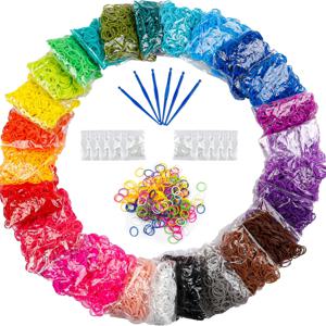Loom 고무 밴드 리필 키트 어린이를위한 프리미엄 팔찌 만들기 키트 DIY 공예 장난감 크리스마스 선물 어린이 장난감