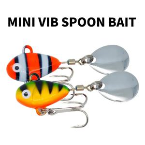 금속 미니 진동 낚시 루어, VIB 하드 미끼, 스푼 회전 크랭크베이트 스피너, 싱킹 베이트, 낚시 태클, 10g, 5cm, 1 개