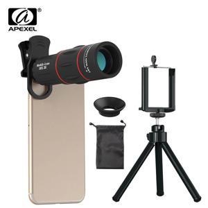 APEXEL 18X 망원경 줌 렌즈 iPhone 용 단안 휴대 전화 카메라 렌즈 캠핑 사냥 스포츠 용 삼성 스마트 폰