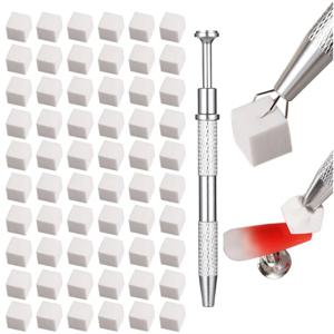 LINMANDA 50/200PCS 실버 잡아 펜이있는 네일 스폰지 네일 아트 컬러 그라디언트 오라 효과 디자인 브러쉬 정확한 매니큐어 도구