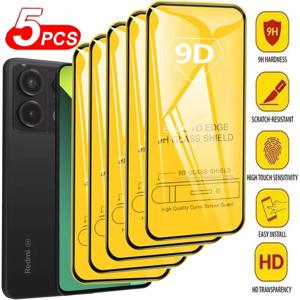 샤오미 레드미 노트 14 13 프로 5G 12 11 10 9 8 9S 10S 11S 12S 14S 15C 14C 9A 9C 9T 10A 10C 11A 12C 13C용 9D 스크린 보호필름 5개