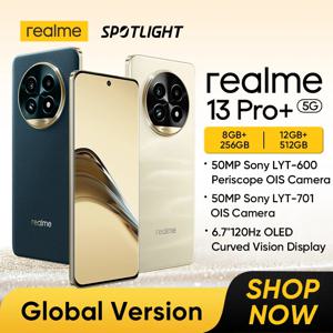 realme 13 Pro Plus 스마트폰 글로벌 버전, 스냅드래곤 7s Gen 2 5G 칩셋, 소니 LYT-600 잠망경 OIS 카메라, AI 이미징 NFC