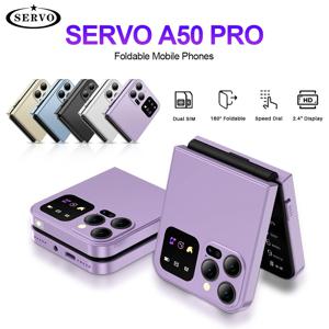 SERVO A50 PRO 플립형 휴대폰 2.4인치 스피드 다이얼 자동 통화 녹음 블랙리스트 2 SIM 카메라 2G 플래시라이트 버튼식 휴대폰