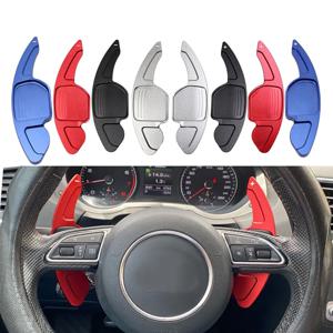 2Pcs 자동차 스티어링 휠 패들 시프트 확장 확장 시프터 알루미늄 아우디 A3 S3 A4 S4 B8 A5 S5 A6 S6 A8 R8 Q5 Q7 TT