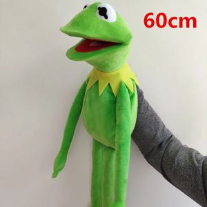 60cm 할리우드 스타 개구리 케르미트 봉제 인형 부드러운 개구리 손 인형 장난감 아기 어린이 크리스마스 할로윈 선물
