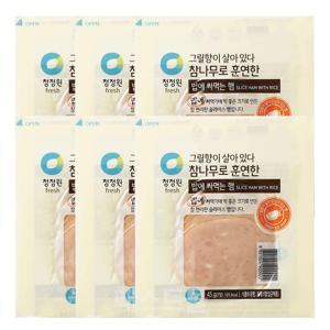 청정원 참나무로 훈연한 밥에싸먹는햄 45g 6개