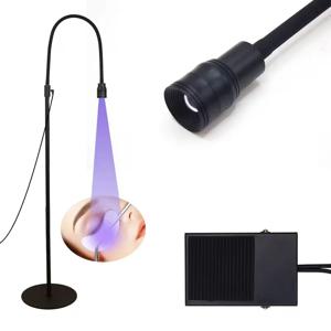 5W UV 속눈썹 라이트 풋 페달 포함, 속눈썹 연장 접착제 경화용 램프 조절 가능한 각도 및 라이트 스팟 크기