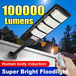100000 LM 4000W/2000W/500W 강력한 태양 Led 빛 야외 강력한 야외 모션 센서 태양 램프 정원 거리 벽 램프